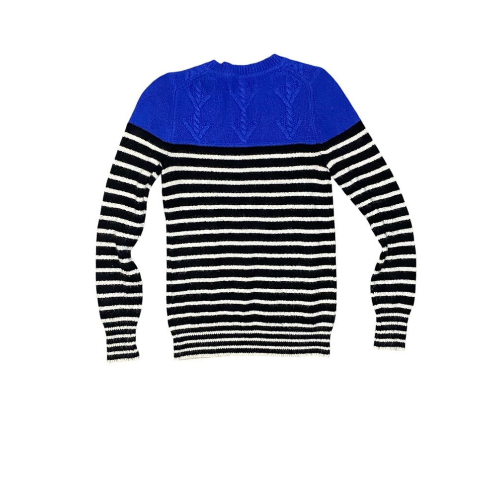 GAP Cableknit Colourblock Sweater in Blue and Black and White Stripes - Picture 4 of 6